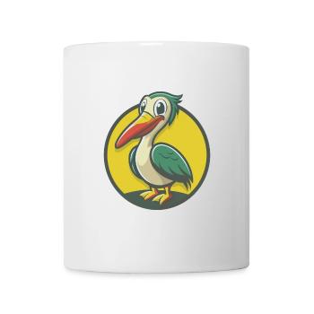Pélican Mignon Kawaii Dessin animé Clipart Animal de compagnie - Mug blanc - blanc - Devant