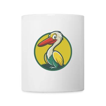 Storch Niedliche Kawaii Cartoon Clipart Haustier Tier - Tasse - Weiß - Vorne