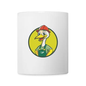 grue mignon Kawaii dessin animé Clipart animal de compagnie - Mug blanc - blanc - Devant