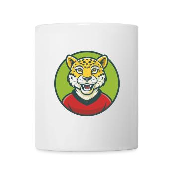 Léopard Mignon Kawaii Dessin animé Clipart Animal de compagnie - Mug blanc - blanc - Devant