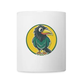 Rabe süße Kawaii Cartoon Clipart Haustier Tier - Tasse - Weiß - Vorne