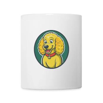 Pudel Hund Niedlich Kawaii Cartoon Clipart Haustier Tier - Tasse - Weiß - Vorne