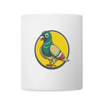 Taube Niedliche Kawaii Cartoon Clipart Haustier Tier - Tasse - Weiß - Vorne