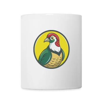perdrix mignon kawaii dessin animé clipart animal de compagnie - Mug blanc - blanc - Devant