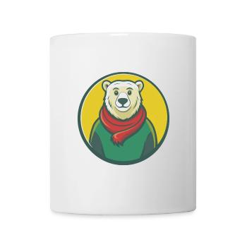 ours polaire mignon kawaii dessin animé clipart animal de compagnie - Mug blanc - blanc - Devant