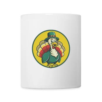 Turquie Mignon Kawaii Dessin animé Clipart Animal de compagnie - Mug blanc - blanc - Devant