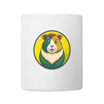 Cochon d’Inde Mignon Kawaii Dessin animé Clipart Animal de compagnie - Mug blanc - blanc - Devant