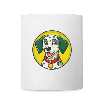 Chien Dalmatien Mignon Kawaii Dessin animé Clipart Animal - Mug blanc - blanc - Devant