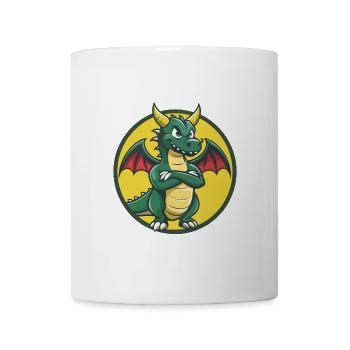 Drache Niedlich Kawaii Cartoon Clipart Haustier Tier - Tasse - Weiß - Vorne