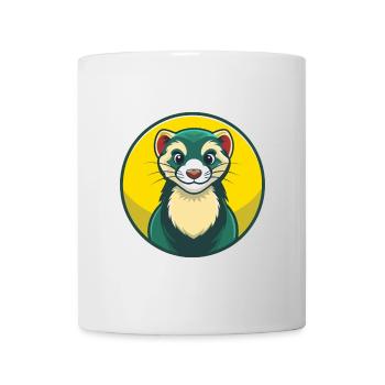 Ferret Cute Kawaii Cartoon Clipart Pet Animal - Mug - white - Front
