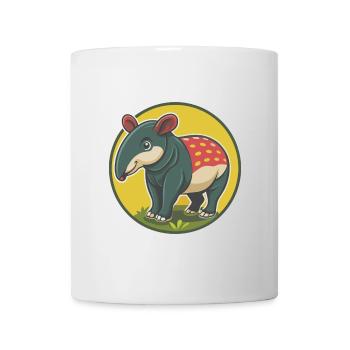 Tapir Niedliche Kawaii Cartoon Clipart Haustier Tier - Tasse - Weiß - Vorne