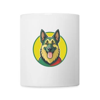 German Shepherd Dog Cute Kawaii Cartoon Pet Animal - Mug - white - Front