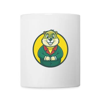 Groundhog Cute Kawaii Cartoon Clipart Pet Animal - Mug - white - Front