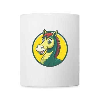 cheval mignon kawaii dessin animé clipart animal de compagnie - Mug blanc - blanc - Devant