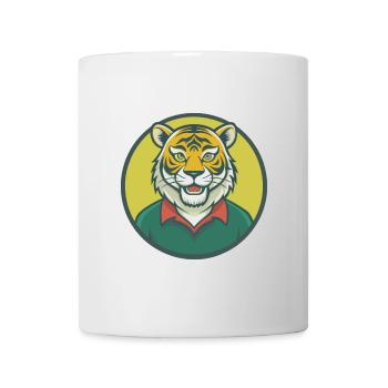 tigre mignon kawaii dessin animé clipart animal de compagnie - Mug blanc - blanc - Devant
