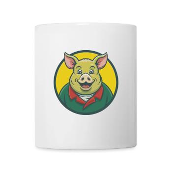 Schwein Niedlich Kawaii Cartoon Clipart Haustier Tier - Tasse - Weiß - Vorne