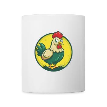 Poule mignon Kawaii dessin animé Clipart Animal de compagnie - Mug blanc - blanc - Devant