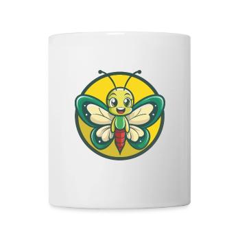 papillon mignon kawaii dessin animé clipart animal de compagnie - Mug blanc - blanc - Devant