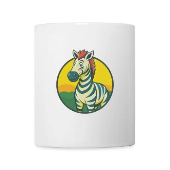Zebra Cute Kawaii Cartoon Clipart Pet Animal - Mug - white - Front