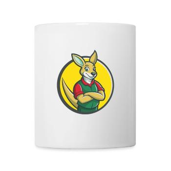 Kangaroo Cute Kawaii Cartoon Clipart Pet Animal - Mug - white - Front