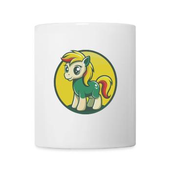 Pony Niedliche Kawaii Cartoon Clipart Haustier Tier - Tasse - Weiß - Vorne