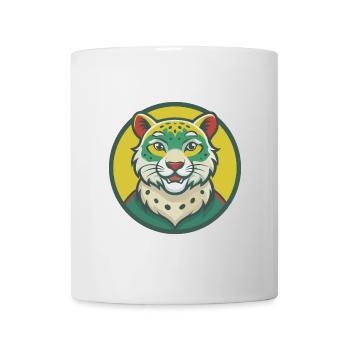 léopard des neiges mignon kawaii dessin animé clipart animal - Mug blanc - blanc - Devant