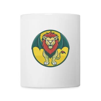 Manticore mignon Kawaii dessin animé Clipart Animal de compagnie - Mug blanc - blanc - Devant