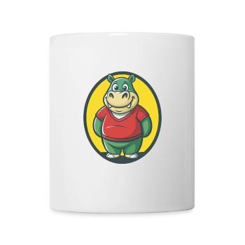 Hippo Cute Kawaii Cartoon Clipart Pet Animal - Mug - white - Front
