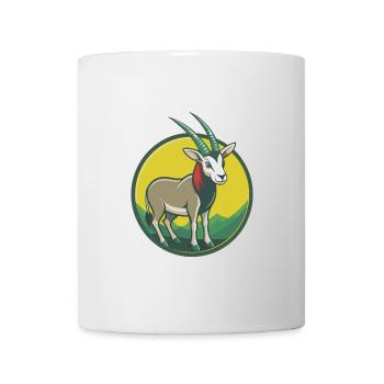 Oryx mignon Kawaii dessin animé Clipart Animal de compagnie - Mug blanc - blanc - Devant