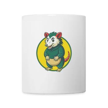 opossum mignon kawaii dessin animé clipart animal de compagnie - Mug blanc - blanc - Devant