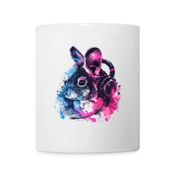 Chinchilla Chinchillas Souris laineuse avec casque - Mug blanc - blanc - Devant