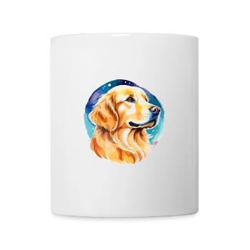 Golden Retriever Wasserfarben - Tasse - Weiß - Vorne