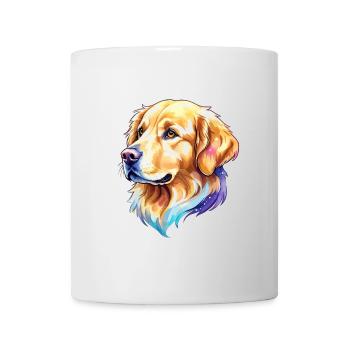 Golden Retriever Wasserfarben - Tasse - Weiß - Vorne