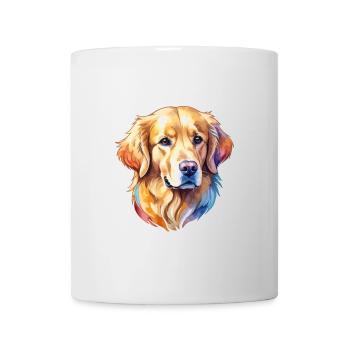 Golden Retriever Wasserfarben - Tasse - Weiß - Vorne