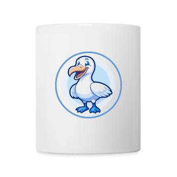 Albatross Blue Kawaii Cartoon Character Clipart - Mug - white - Front