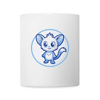 Aye Aye Blue Kawaii Cartoon Character Clipart Pet - Mug - white - Front