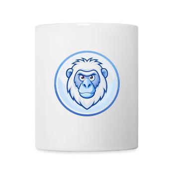 Babouin Bleu Kawaii Dessin Animé Personnage Clipart Animal de compagnie - Mug blanc - blanc - Devant