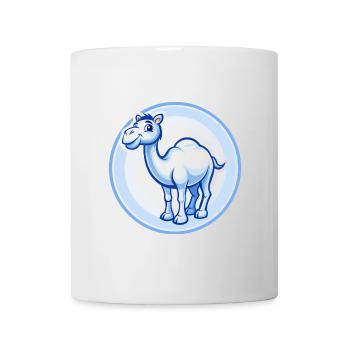 Camel Blue Kawaii Cartoon Character Clipart Pet - Mug - white - Front