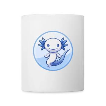 axolotl bleu kawaii dessin animé personnage clipart animal de compagnie - Mug blanc - blanc - Devant