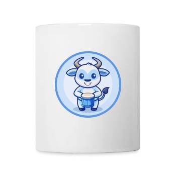 Bongo Blau Kawaii Cartoon Figur Clipart Haustier - Tasse - Weiß - Vorne