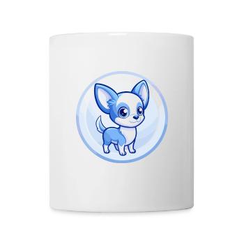 Chihuahua Dog Blue Cute Kawaii Cartoon Clipart Pet - Mug - white - Front