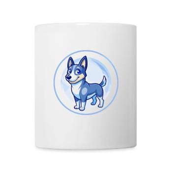 Australian Kelpie Dog Blue Cute Kawaii Cartoon Pet - Mug - white - Front