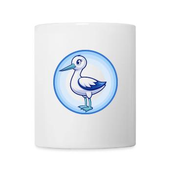 Avocet Blau Kawaii Cartoon Figur Clipart Haustier - Tasse - Weiß - Vorne