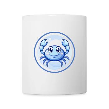Crab Blue Kawaii Cartoon Character Clipart Pet - Mug - white - Front