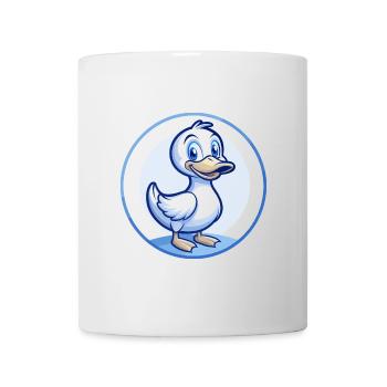 Ente Blau Kawaii Cartoon Figur Clipart Haustier - Tasse - Weiß - Vorne