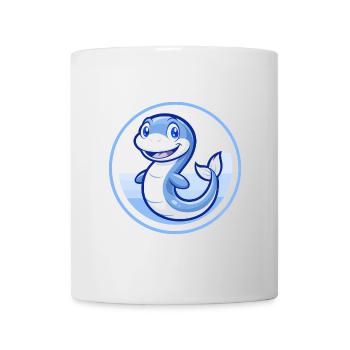 Eel Blue Cute Kawaii Cartoon Character Clipart Pet - Mug - white - Front