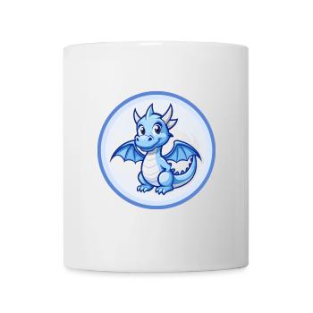 Drache Blau Kawaii Cartoon Figur Clipart Haustier - Tasse - Weiß - Vorne