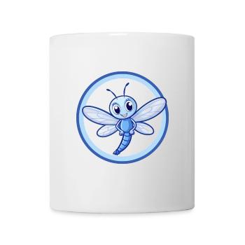 Libelle Blau Kawaii Cartoon Charakter Clipart - Tasse - Weiß - Vorne