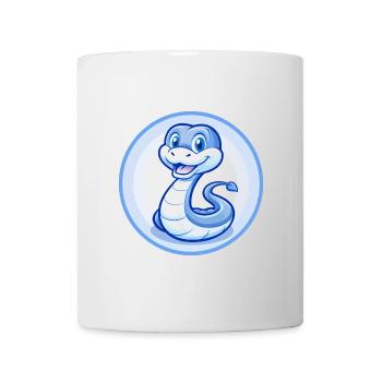 Snake Blue Kawaii Cartoon Character Clipart Pet - Mug - white - Front