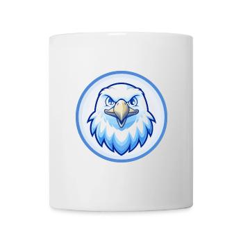 Eagle Blue Kawaii Cartoon Character Clipart Pet - Mug - white - Front